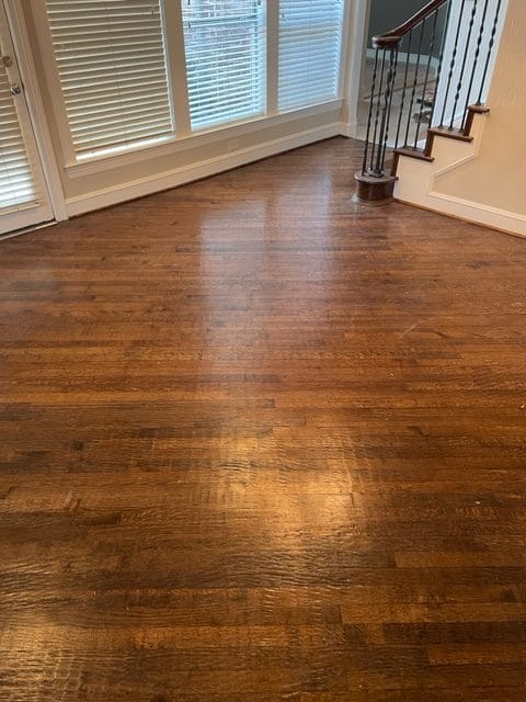 Strip wood flooring