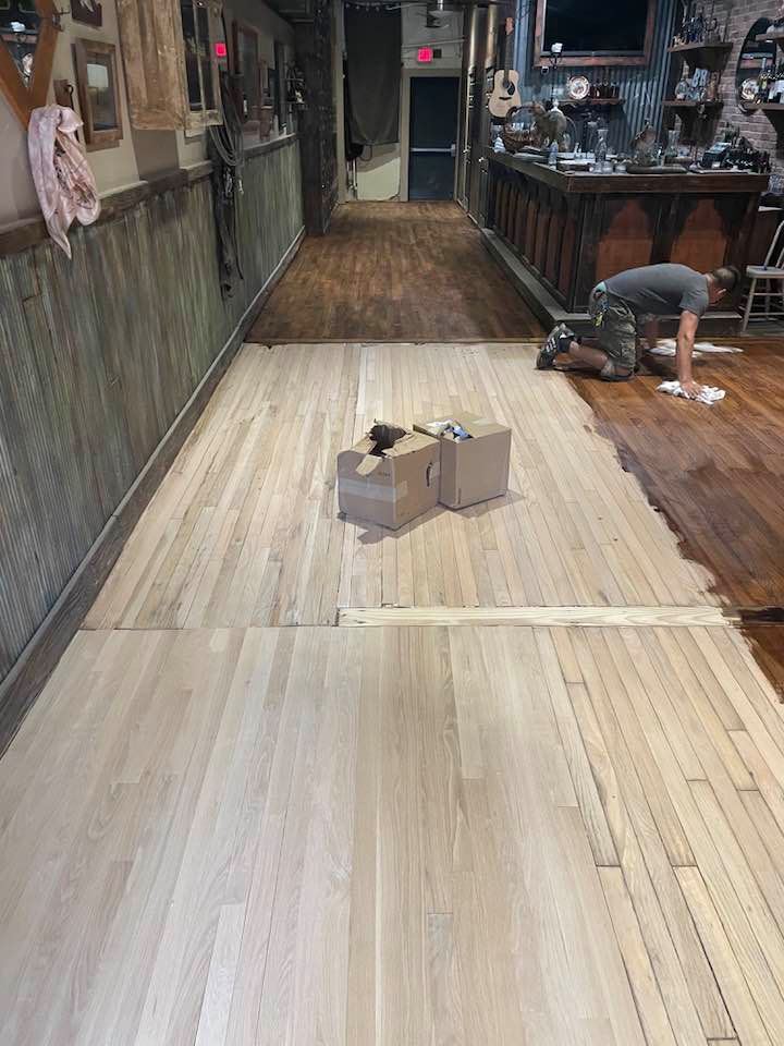 Wooden bar under constructed