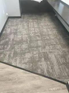 Grey flooring installed