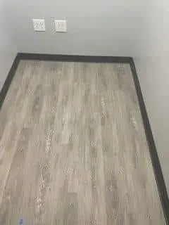 Gray flooring installed
