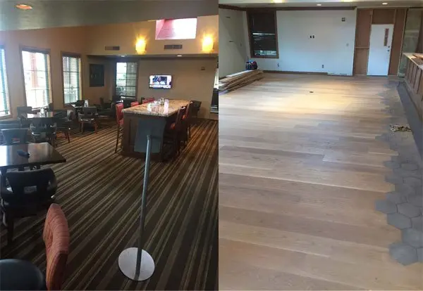 Southlake Country Club Hardwood Floor Finished Install Image